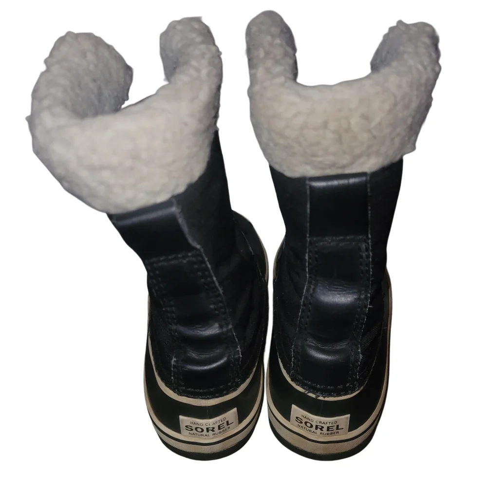 Sorel Women's Winter Carnival Waterproof Black Lace-Up Mid-Calf Boots 7 - Picture 4 of 6